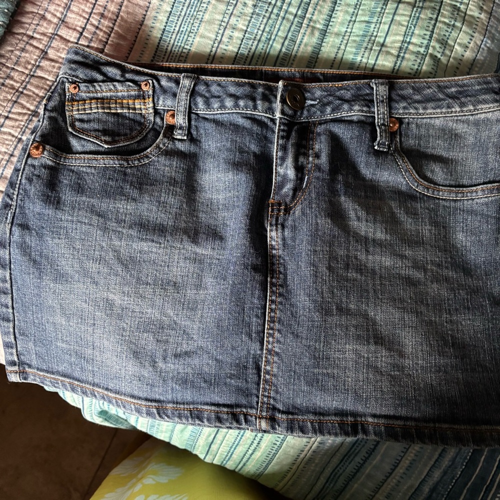 zdazzled Denim Mini Skirt